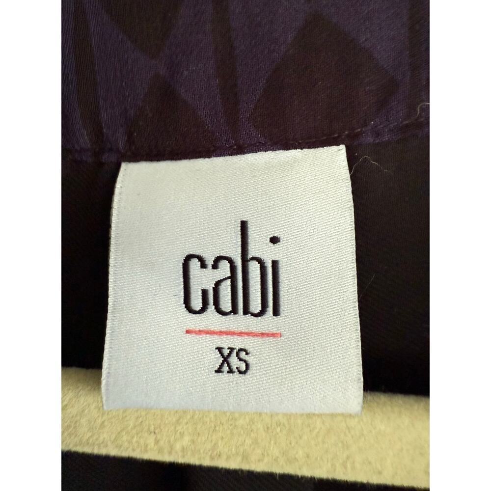 CAbi Long Sleeve Navy Black Harlequin Geometric Diamond Print Dress XS - Picture 6 of 6